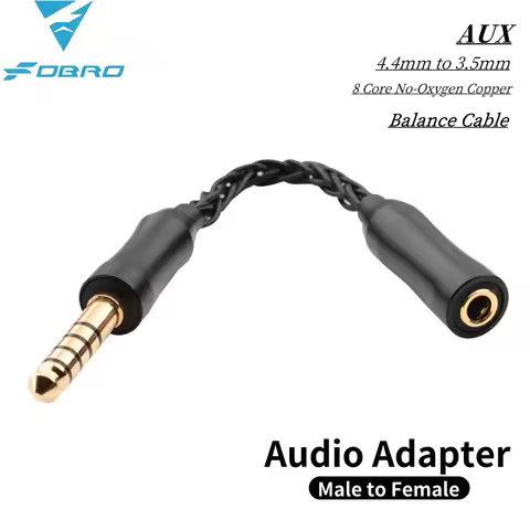2.5mm/3.5mm/4.4mm Male to Female Balance Audio Adapter | High-Fidelity Sound Ideal for NW-ZX507, MP3