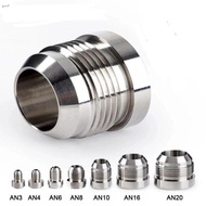 STATIONERYSTUDIO Silver Male Aluminium Weld, AN4-AN20 Aluminum Straight Male Weld Fitting Adapter, S