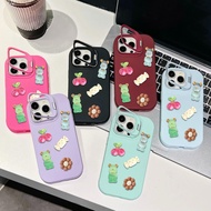 HP GC101 3D CANDY BEAR SILICON CASE MACARON STAND SOFTCASE CASING/ COMPATIBLE FORhp iphone 15 15+ PL