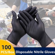 100PCS Vinyl/Disposable Gloves Gloves Disposable Surgical Gloves Nitrile Gloves Black/Blue(S/M/L/XL)