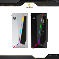 Fantech CG71 Pulse Gaming Case | White and Black | Tempered Glass | ATX Size Compatible for ATX mATX