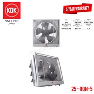 Exhaust Fan KDK 25 RQN 5 10" Wall Fan KDK Wall KDK 25RQN Hexos Wall Fan KDK 25cm Exhaust Intake