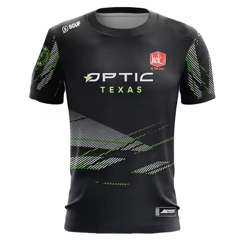 Texas Black Team Uniform Custom Men Summer Short Sleeve T-shirt For Male Esport Wear Fans Tops
