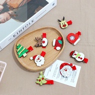 [SG ready stock] Hair clip kids Christmas gift cute design for children hairclips small gift 圣诞可爱发卡麋