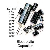 Ready Stock Electrolytic Capacitor 470uf 6.3V/10V/16V/25V/35V/50V/63V/100V/220V