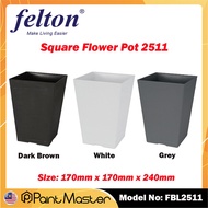 Square Plastic Nursery Flower Pot High (Pasu Bunga Pokok Plastik Tinggi) Diameter 17cm - Felton FBL2