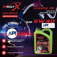 TRIMOLY-X TRIMOLYX 5W40 FULLY SYNTHETIC ENGINE OIL SP/CF 4L Car Lubricant Minyak Hitam Minyak Enjin 