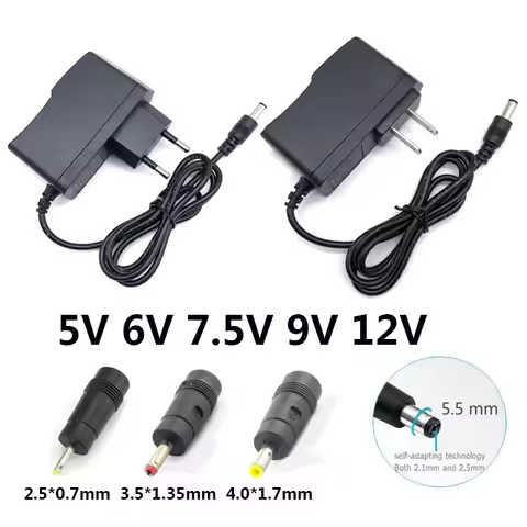 Transformer 220v to 12v 1a 9v 7.5v AC/DC Adapter 6 Volt Power Supply 6v Adaptor 5v 0.5a 5.5*2.5mm Fo