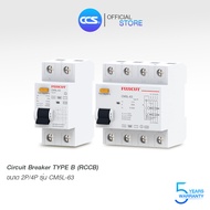 เบรกเกอร์กันดูด RCCB TYPE B 40A ขนาด 2P และ 4P สำหรับงานรถยนต์ไฟฟ้า EV Charger แบรนด์ Fujicut (รับปร