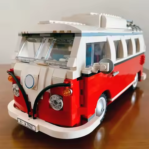 1332pcs Technical T1 Camper Van Bus Car Building Blocks Vehicle Assemble Model Fit MOC Set Bricks To