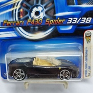 Diecast Hotwheels 1: FERRARI F430 SPIDER BLACK/BLACK