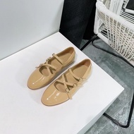 EW4Z Red High Heels Women 2024 Spring Summer New Style Square Toe Low Heel French Shallow Mouth Wome