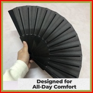 ⏟  ⏌  ⏜ Japanese Plain Pamaypay Portable Big Fan Fold Hard Plastic Cloth Candy Color Abaniko Handf