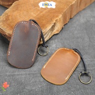 EWEA Key Sleeve, Retro With Hanging Rope Key , Durable Crazy Horse Leather Portable Key Ring