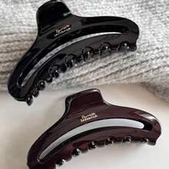 2pcs/1pc 11cm/4.33in Oval Black/Brown Sturdy Lightweight Plastic Hair Clips, Fashion Versatile Elega