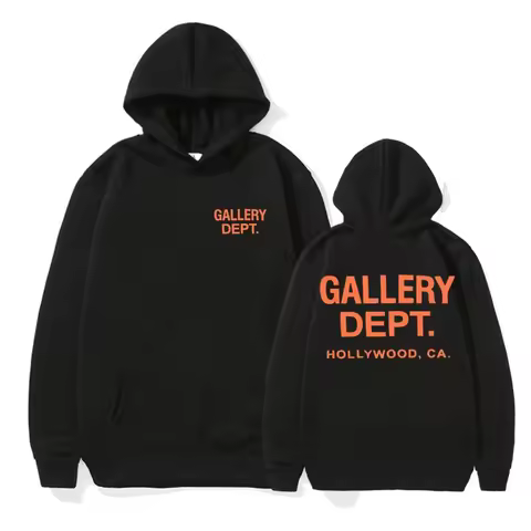 GALLERY Cross Border DEPT Classic Letter Printed Hoodie European and American Men's Fleece Loose Hoo