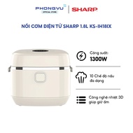 Sharp 1.8L electronic rice cooker KS-IH18IX-WH - IH high frequency technology - 3D heat -