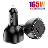 Ugoodbuy 165W USB C Car Charger Adapter Super Fast Charging PD3.1 140W/PD3.0 100W PPS45W QC5 for Huawei Xiaomi Vivo Oppo Mobile Phones