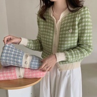 SQUARE LOVE KOREAN KNITTED CARDIGAN KOREAN SWEATHER WOMEN'S SWEATER PREMIUM KNITTED MATERIAL