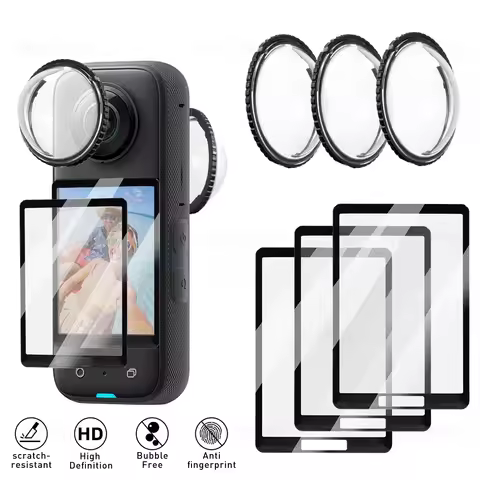 For Insta360 X4 Lens Guard + Screen Protector Anti-scratch Protective Film for Insta 360 X5 Lens Pro