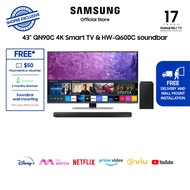 [Shopee Exclusive Bundle] Samsung 43" QN90C Neo QLED 4K Smart TV 4 Ticks &amp; Samsung HW-Q600C/XS 3.1.2ch Q-Series Soundbar