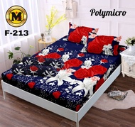 Seprai Motif Bunga Ukuran 200x200 180x200 160x200 120x200 Sarung Bantal 2 Guling 1 Bahan Katun Super