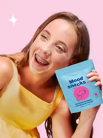 Saffron Gummies for Kids Mood Supplement, Kids Mood Boost Vegan Vitamin Gummy: Calming Magnesium Cit
