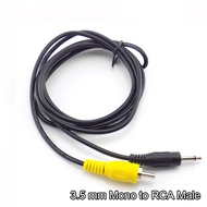 1.5M 3.5mm Mono Male Plug Jack Connector to Single RCA Male AV Audio Video Cable Adapter for Compute