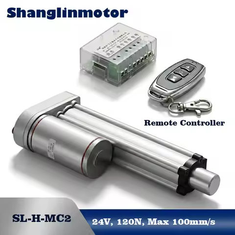 12V 24V High Speed Linear Actuator Motor Max 100mm/s 120N Electric Push Rod 100-500mm Stroke IP65 Wa
