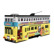 Mybeautyhouse 860PCS MOC Hongkong City Double Decker Classic Tram Bus Model Construction Toy Building Block Brick Gift Kids DIY Set New