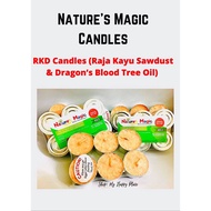 Feng Shui Candle (RKD) Raja Kayu Sawdust & Dragon's Blood Tree Oil