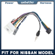 WeBetter Car 16-Pin Android Wire Harness Power Cable Socket Cord Adapter For Nissan OEM Car Radio Ha