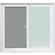 Global House WINDOW ASIA (ECO 60-100) uPVC หน้าต่างบานเลื่อน SS 120X110 ซม. สีขาว พร้อมมุ้ง  รับประก