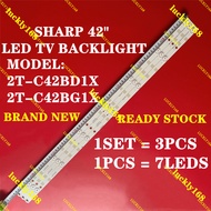 2T-C42BD1X / 2T-C42BG1X SHARP 42" LED TV BACKLIGHT (LAMPU TV) SHARP 42 INCH LED TV BACKLIGHT 2TC42BD