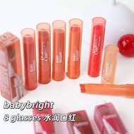 Thailand babybright 8glasses Lipstick Lipstick Long-Lasting Color Rendering Moisturizing Small Water