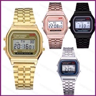 Watch For Women Men Digital Led Waterproof Vintage Steel Belt Casio Square Watches Couple Student Jewelry Bracelet