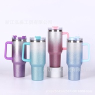 Insulation Diamond Wholesale Double-Layer Stainless Steel Car Cross-Border Beer Mug 40oz Ice 304 New