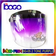 BOGO BG-05 2TONE | TWO TONE UNGU 3 PIN VISOR FOR SGV | XDOT | MS88 | MHR (BG05 2T PURPLE)