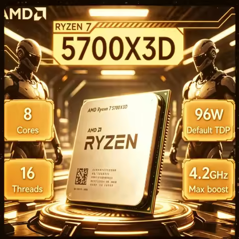 AMD R7 5700X3D Ryzen 7 5700X3D Zen3 Architecture 7nm 96MB L3 Cache 8 Core 16 Thread Socket AM4 Deskt