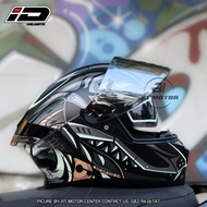 หมวกกันน็อคเต็มใบหุ้มคาง ID รุ่น ZRO แว่น 2 ชั้น แถมฟรีถุงผ้าและชิว 1 แผ่น มาตรฐาน มอก. ECE 22-06 ไซ