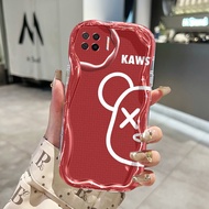 HP Casing For OPPO A73 2020 F17 A73 5G A72 5G A53 5G Case Bear Pattern Casing HP Casing Cream Case S