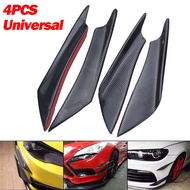 4X Carbon Fiber Car Bumper Fin Canard Splitter Diffuser Valence Spoiler Lip