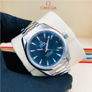 OMEGA Omega watch 22012412103001 AT150 blue dial rubber strap mechanical watch 41mm men's and women'