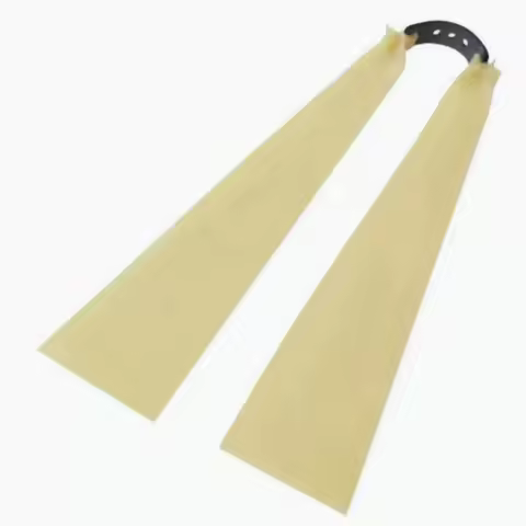 3 Pieces of Natural Rubber Elastic Band Thickened and Widened Prey Launcher with Replacement Elastic
