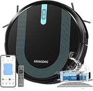 Proscenic WiFi Robot Vacuum and Mop with Gyro Navigation, Boundary Strip, Self-Charging - for Hard Floors and Carpets