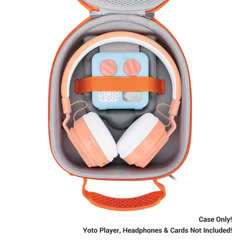 Carrying Case for Yoto Mini Player & Headphone Case with Zipper Mesh Pocket Dustproof Storage Case w