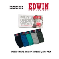 EV5265‑5  Edwin Seluar Dalam Lelaki 100% Kapas Lembut (5 Helai) | ORIGINAL EDWIN UNDERWEAR MALAYSIA