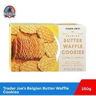 Trader Joe’s Belgian Butter Waffle Cookies 250g Crispy Golden Biscuit Snack USA Import