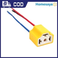 [Homesaya] Top 3-Hole Ceramic H4 Wire Car Headlight Socket Plug