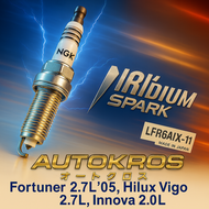 หัวเทียน NGK Iridium LFR6AIX-11 แท้ ญี่ปุ่น สำหรับ Fortuner/Vigo/Innova เครื่องเบนซิน 2.7L/2.0L – ส่
